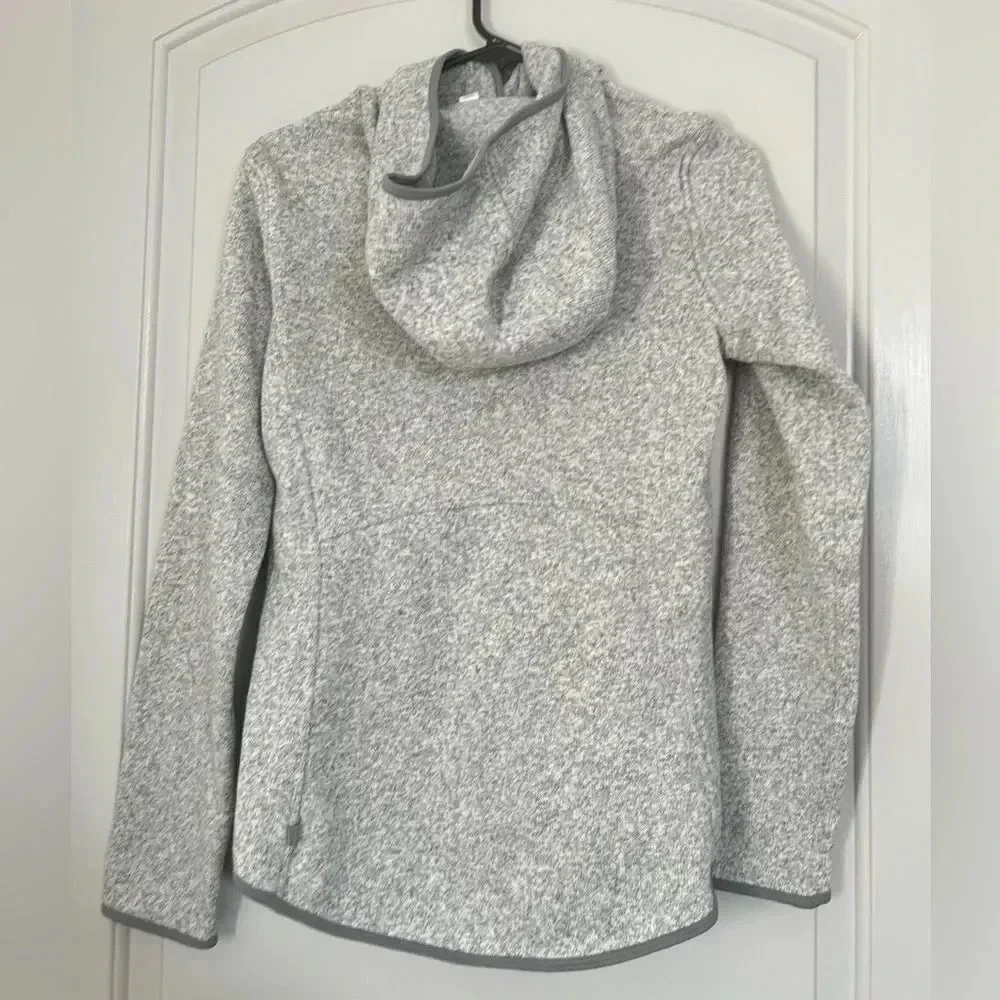 Lululemon Fleece and Thank You Hooded Knit 1/4 Zip Pullover size 6 athleisure